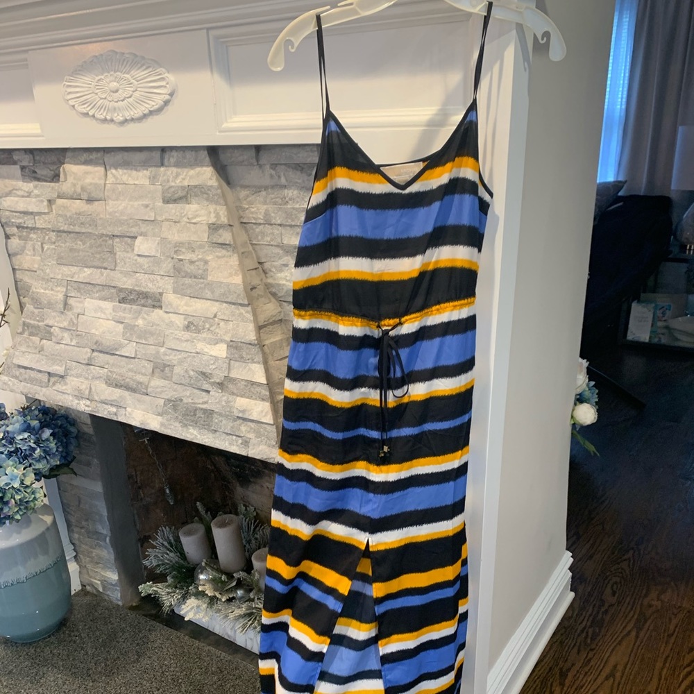 Michael Kors Stripped Front Slit Dress